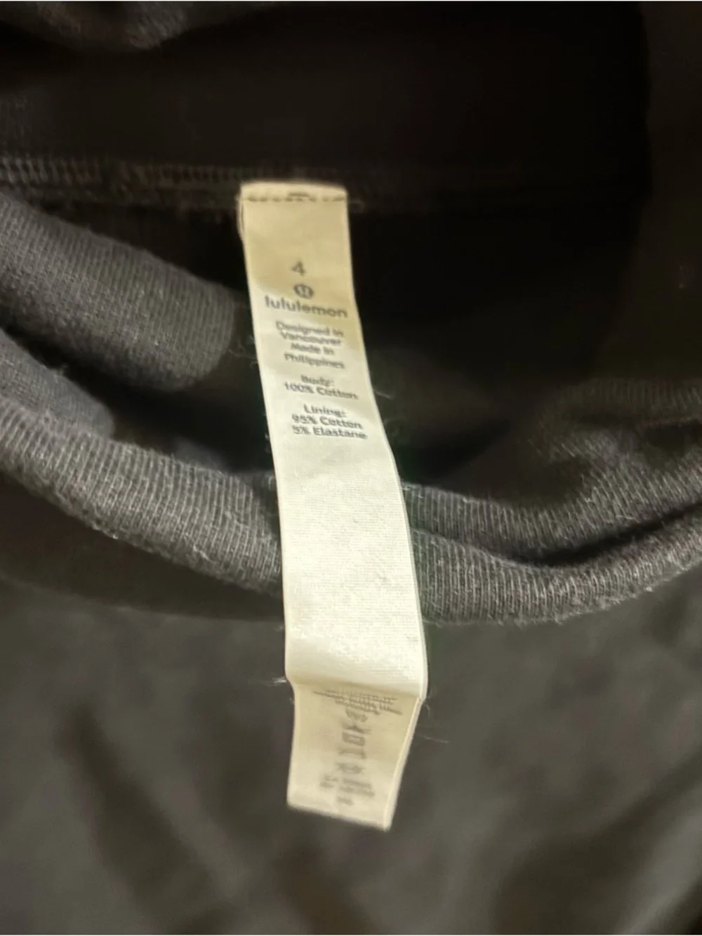 lululemon athletica Black Scuba Mock Neck